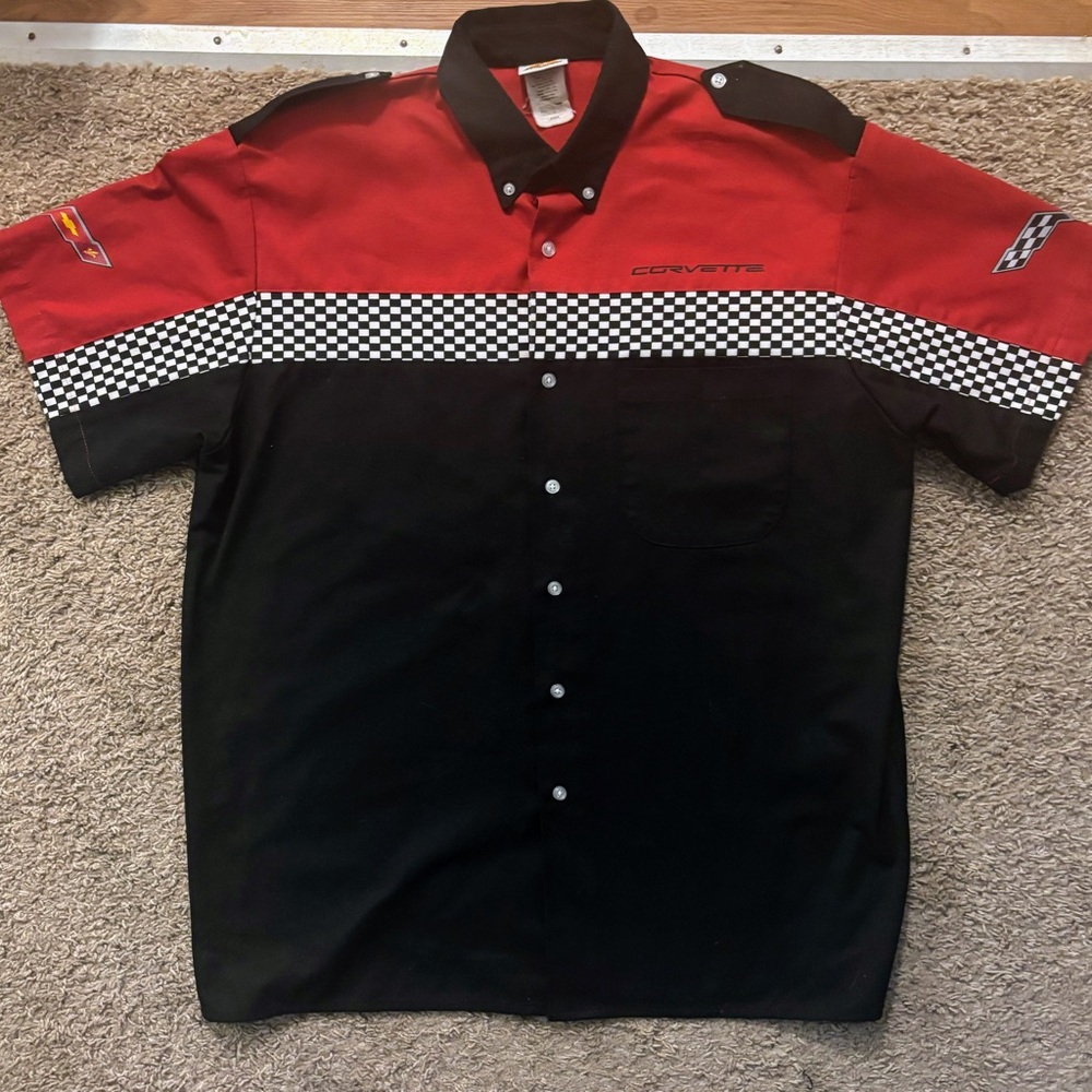 Red and Black Checkered Casual Button Down Shirt